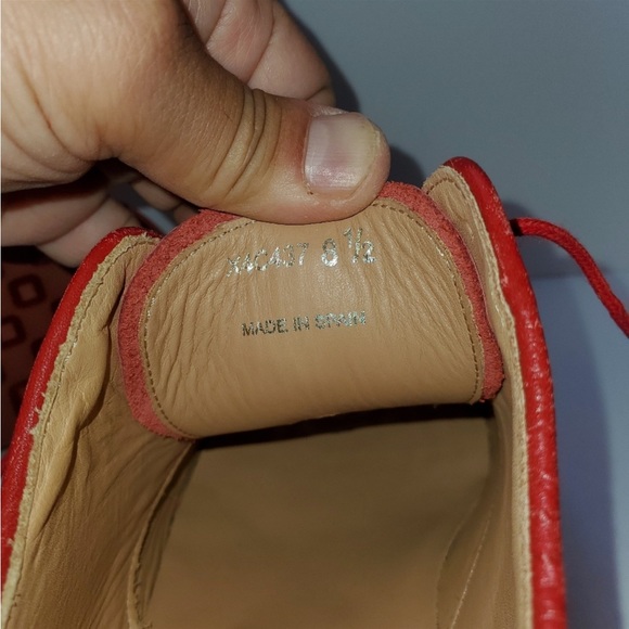 Emporio Armani NIB Red Derby/Shoes size 8.5 - Picture 8 of 11